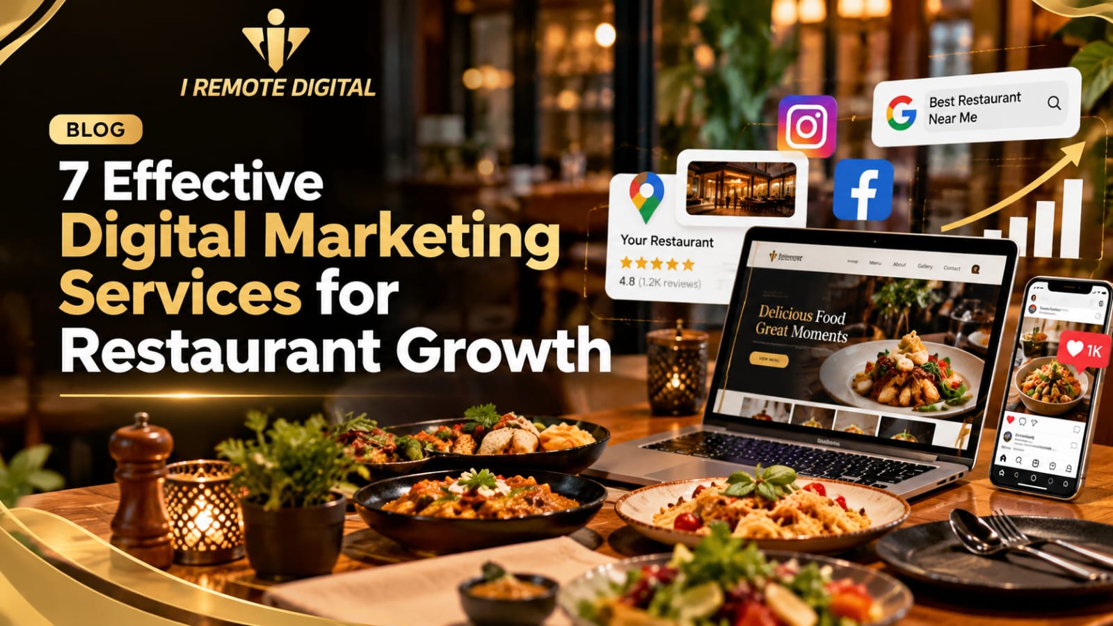 Digital marketing services for restaurant growth by I Remote Digital